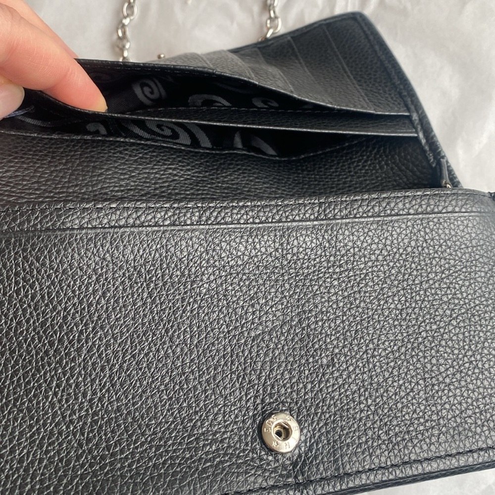 Brighton Pretty Tough "Rockmore" Python Leather Cross-Body Wallet - Picture 11 of 15